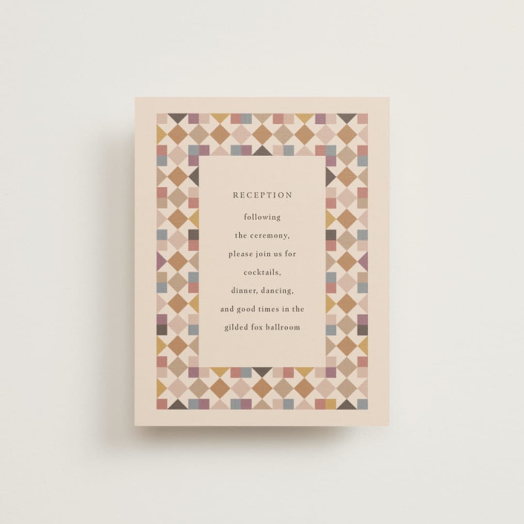 "prairie patchwork quilt" - Reception Cards in Autumn by Jessica Yeo - Front