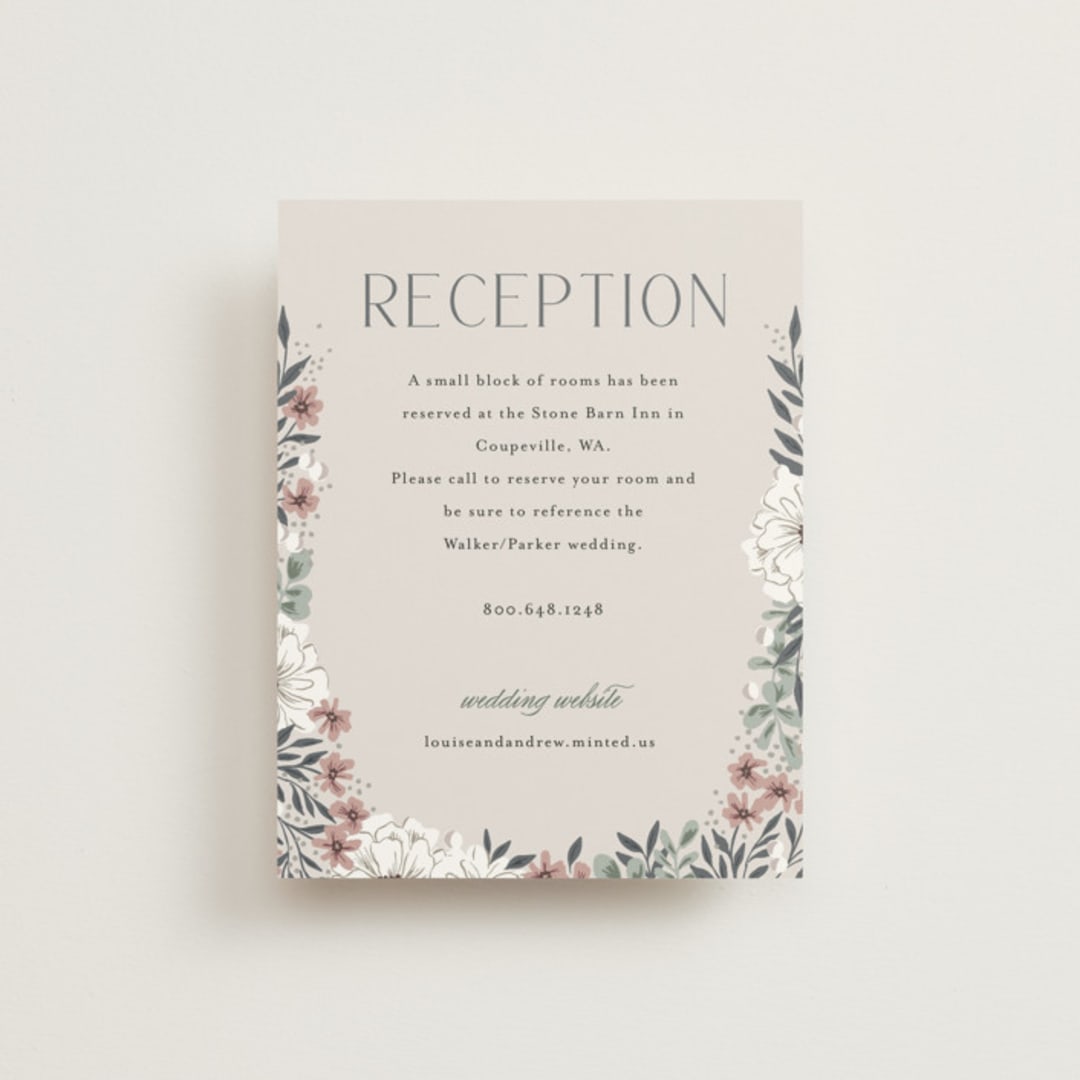 "Illuminated Storybook" - Reception Cards in Linen by Alethea and Ruth - Front