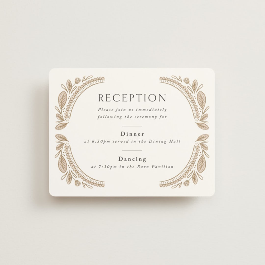 "charmed" - Reception Cards in Honey by Jen Owens - Front
