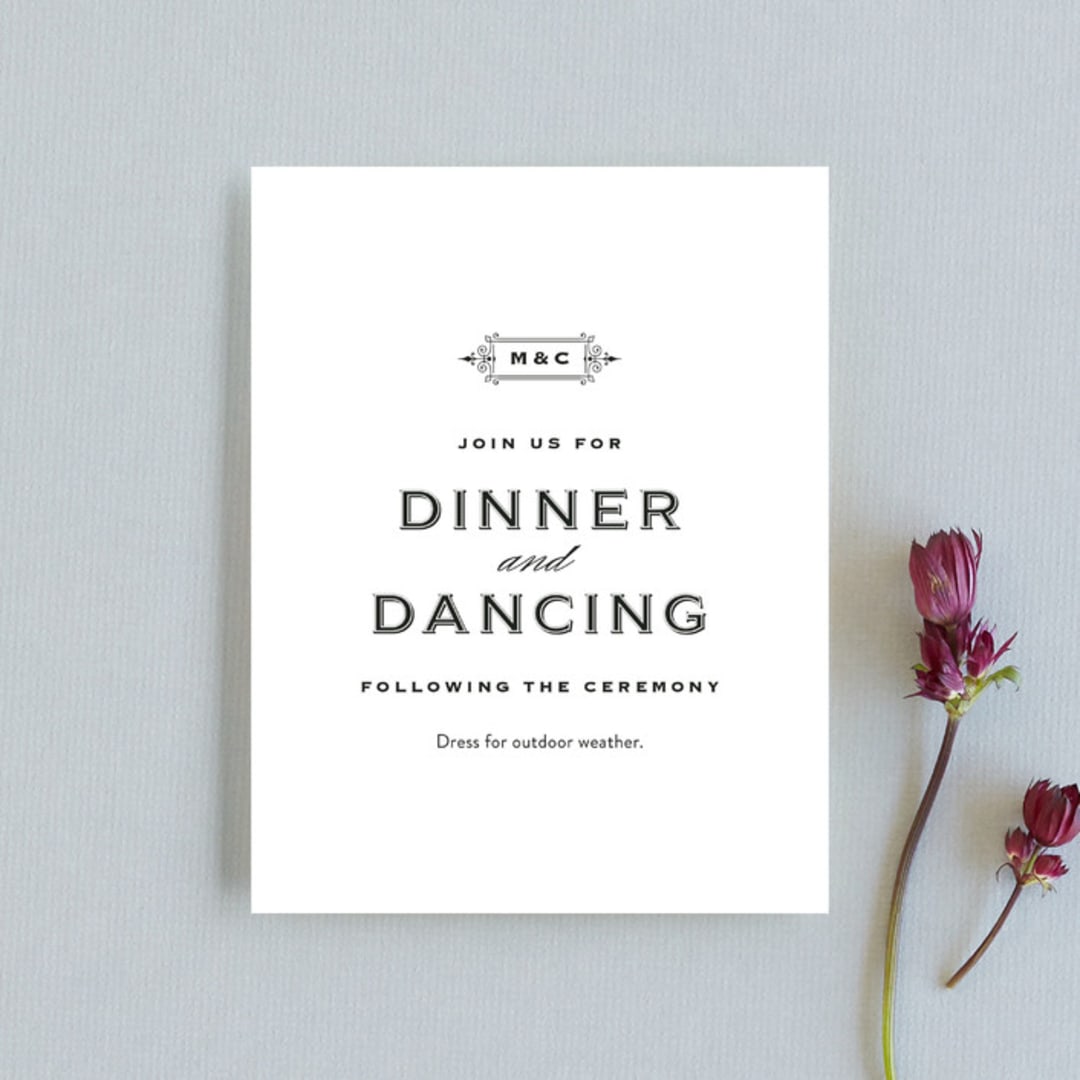 "Confection" - Reception Cards in Cloud by Jill Means - Front