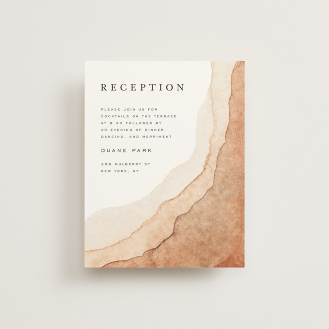 "Watercolor dune" - Reception Cards in Desert by Yuliya Evseeva - Front