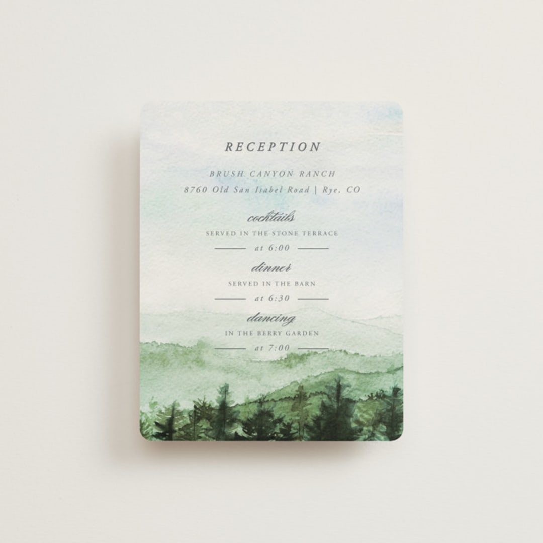 "mountain wedding" - Reception Cards in Summer by Anastasia Makarova - Front