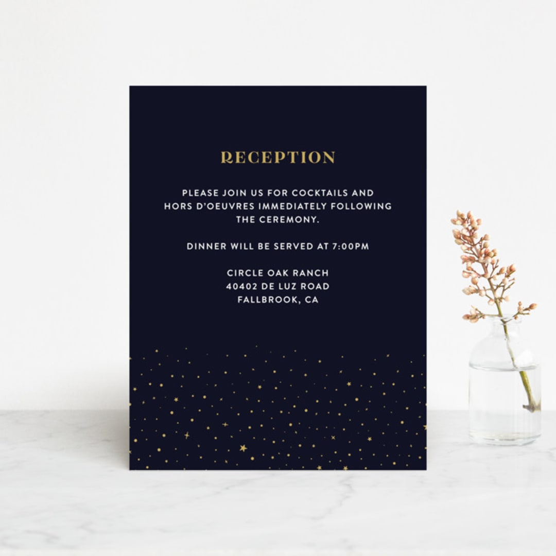 "Magical Day" - Reception Cards in Navy by katrina gem - Front