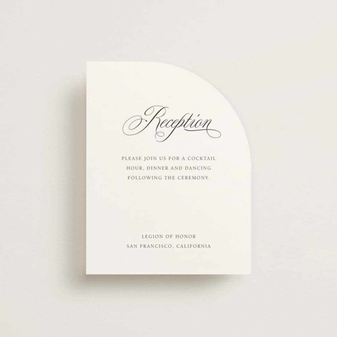 "legacy" - Reception Cards in Pure by Design Lotus - Front