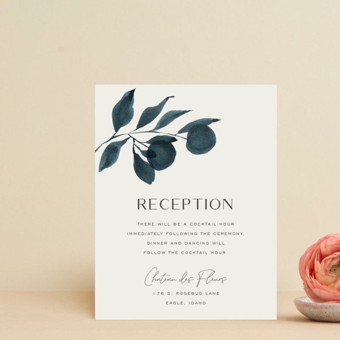 "Adore You" - Reception Cards in Great Lakes by Design Lotus - Front