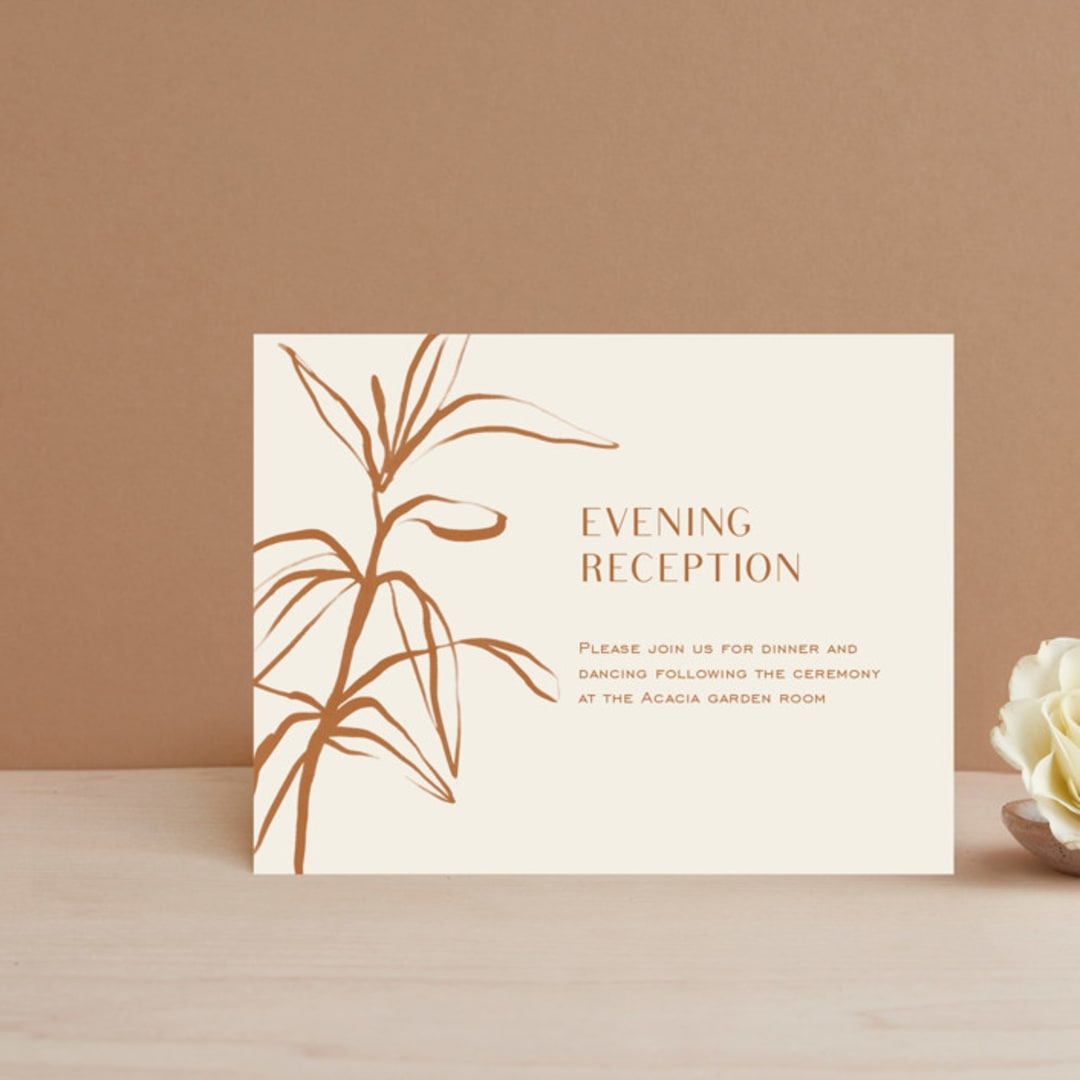 "Ovalon" - Reception Cards in Terracotta by Pati Cascino - Front