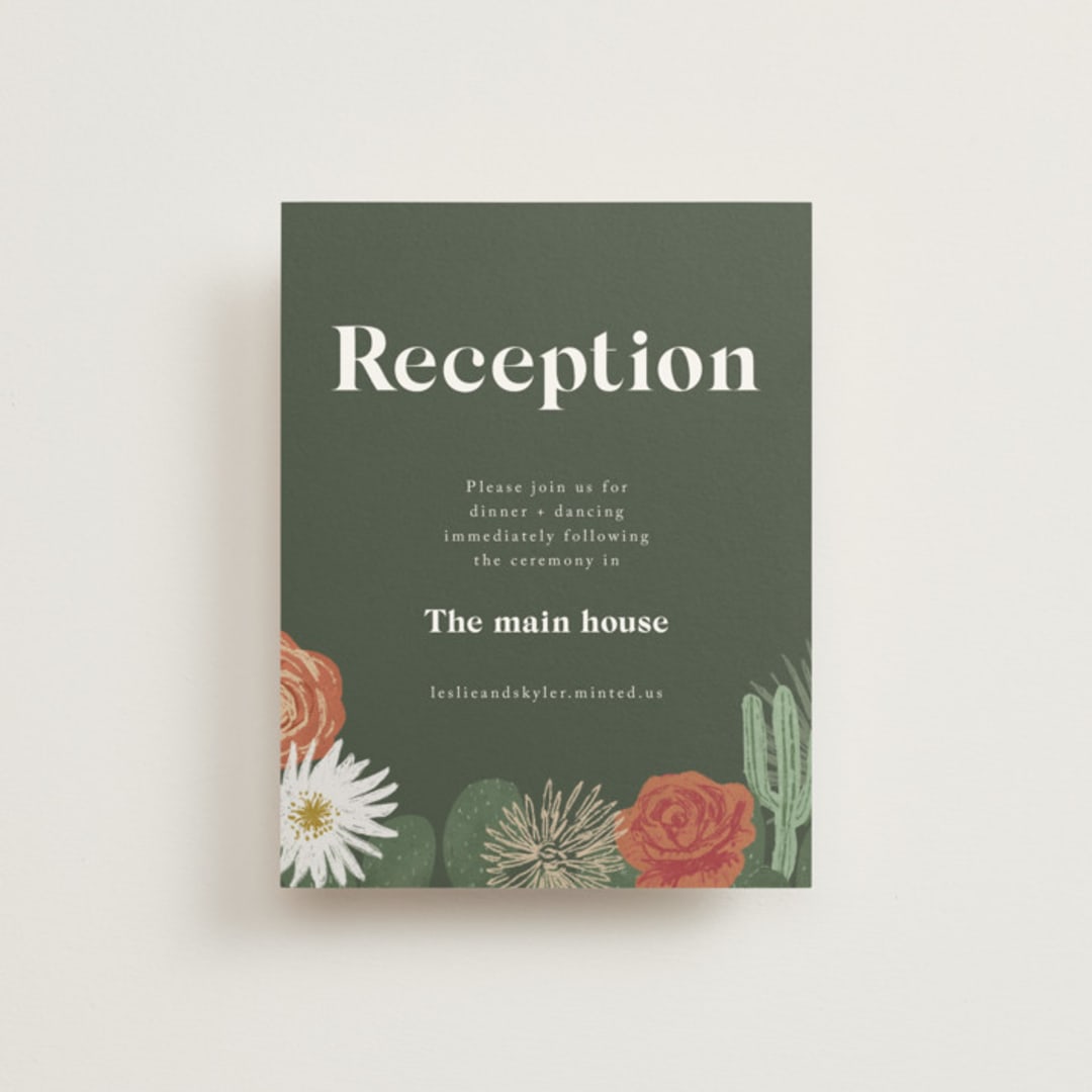 "boho desert" - Reception Cards in Sand by Cass Loh - Front
