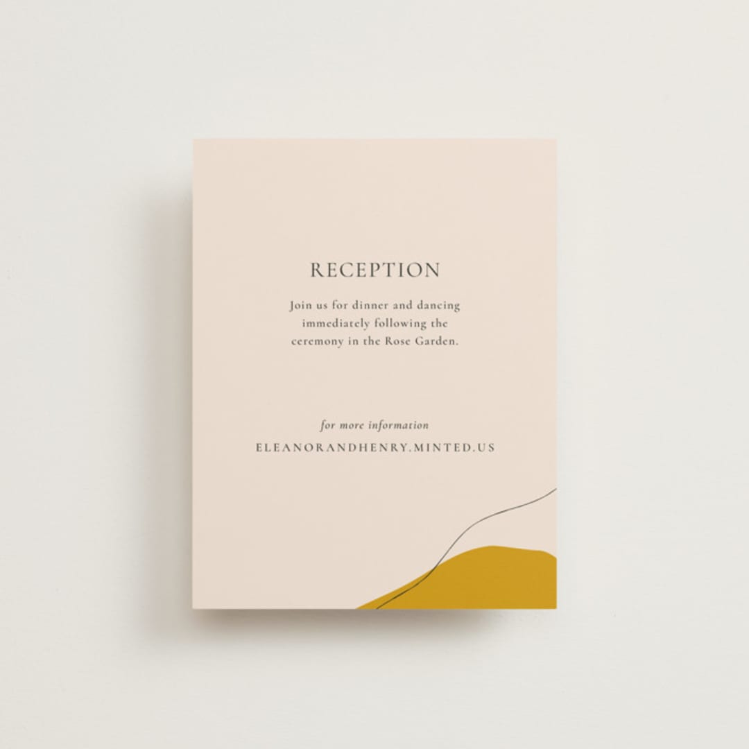 "Trust" - Reception Cards in Ochre by Wendy Chung - Front