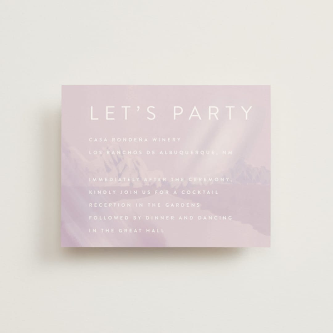 "Amanecer" - Reception Cards in Dawn by Tamara Hilje - Front