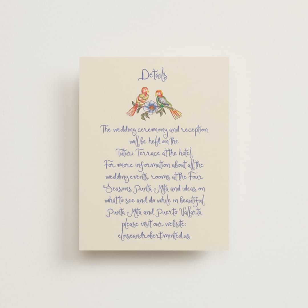 "Artisan Wedding" - Reception Cards in Sea by Chris Griffith - Front