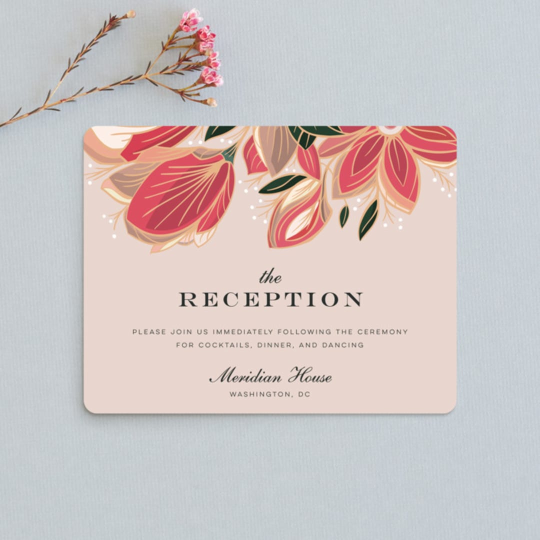 "Sawyer" - Reception Cards in Cloisonne by Melanie Kosuge - Front