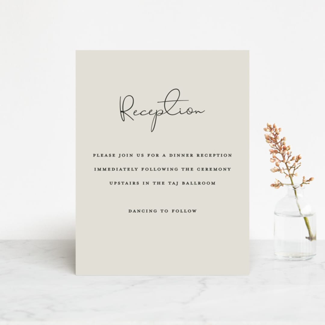 "sweet sweet elegance" - Reception Cards in Dutch Cream by frances mathys - Front