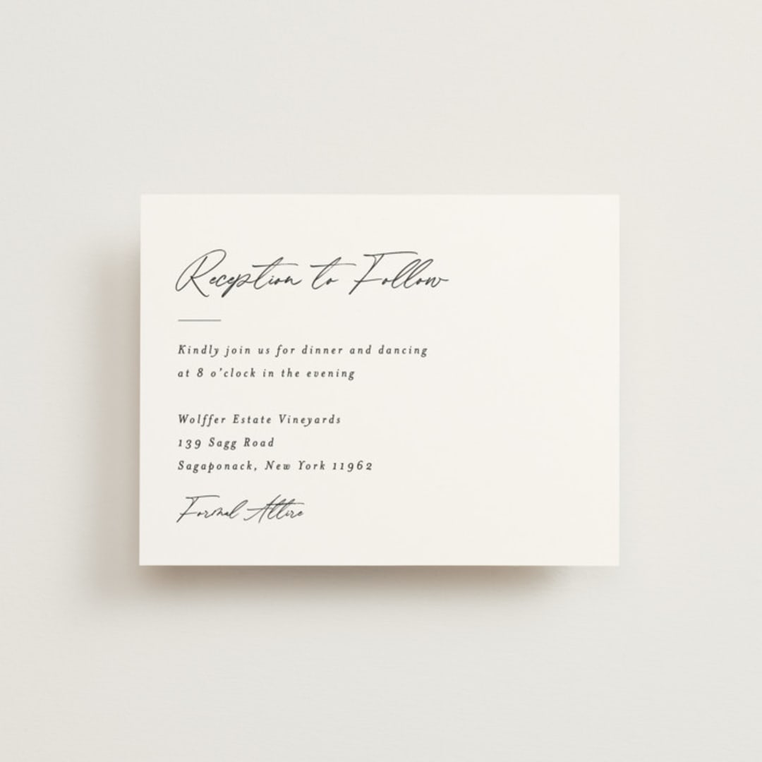 "Macaron" - Reception Cards in Snow by Nicoletta Savod - Front