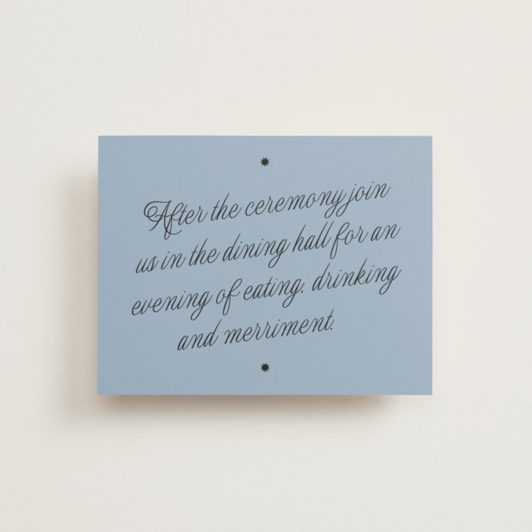 "Cheers" - Reception Cards in Sky by Blustery August - Front