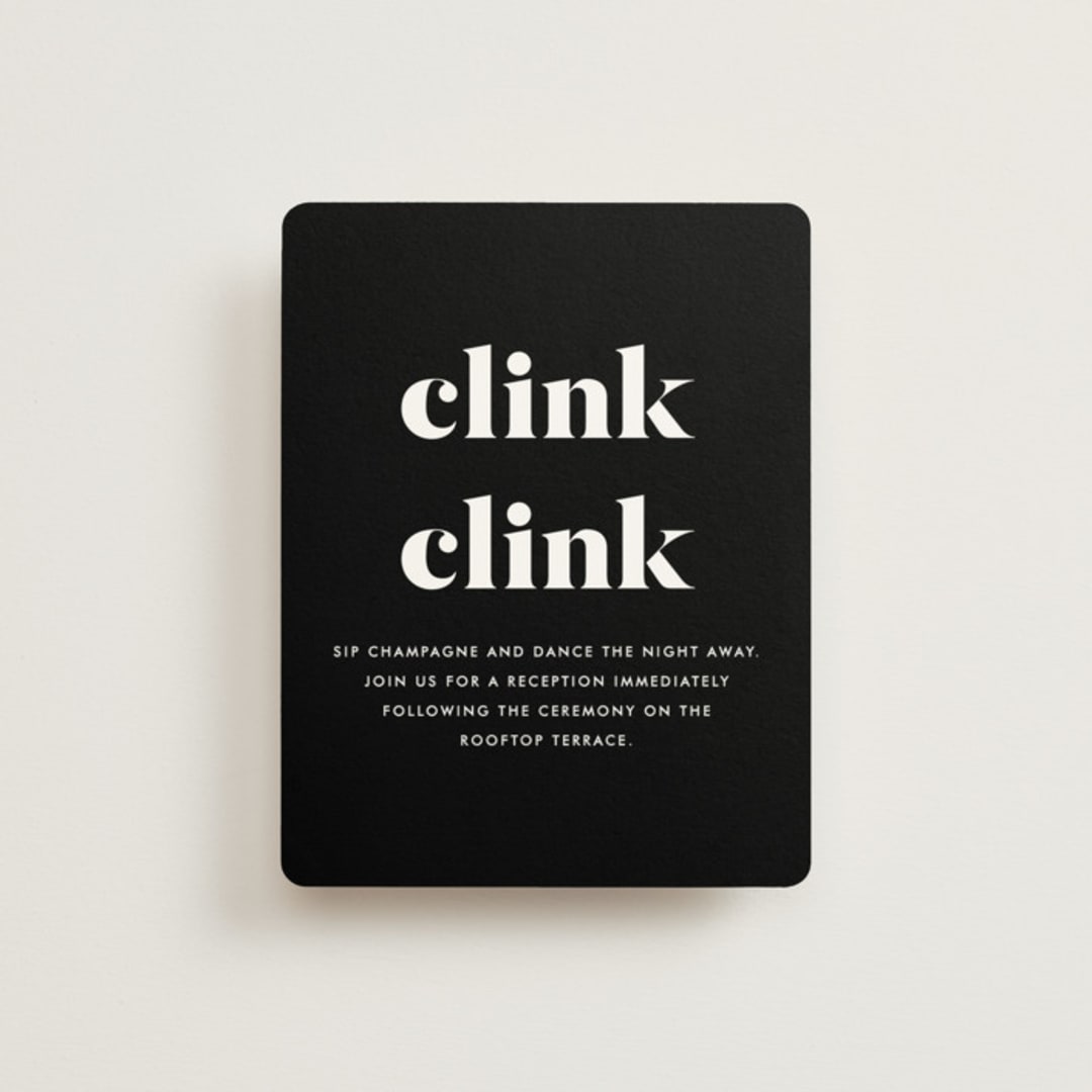"Nolita" - Reception Cards in Silk by Annie Clark - Front
