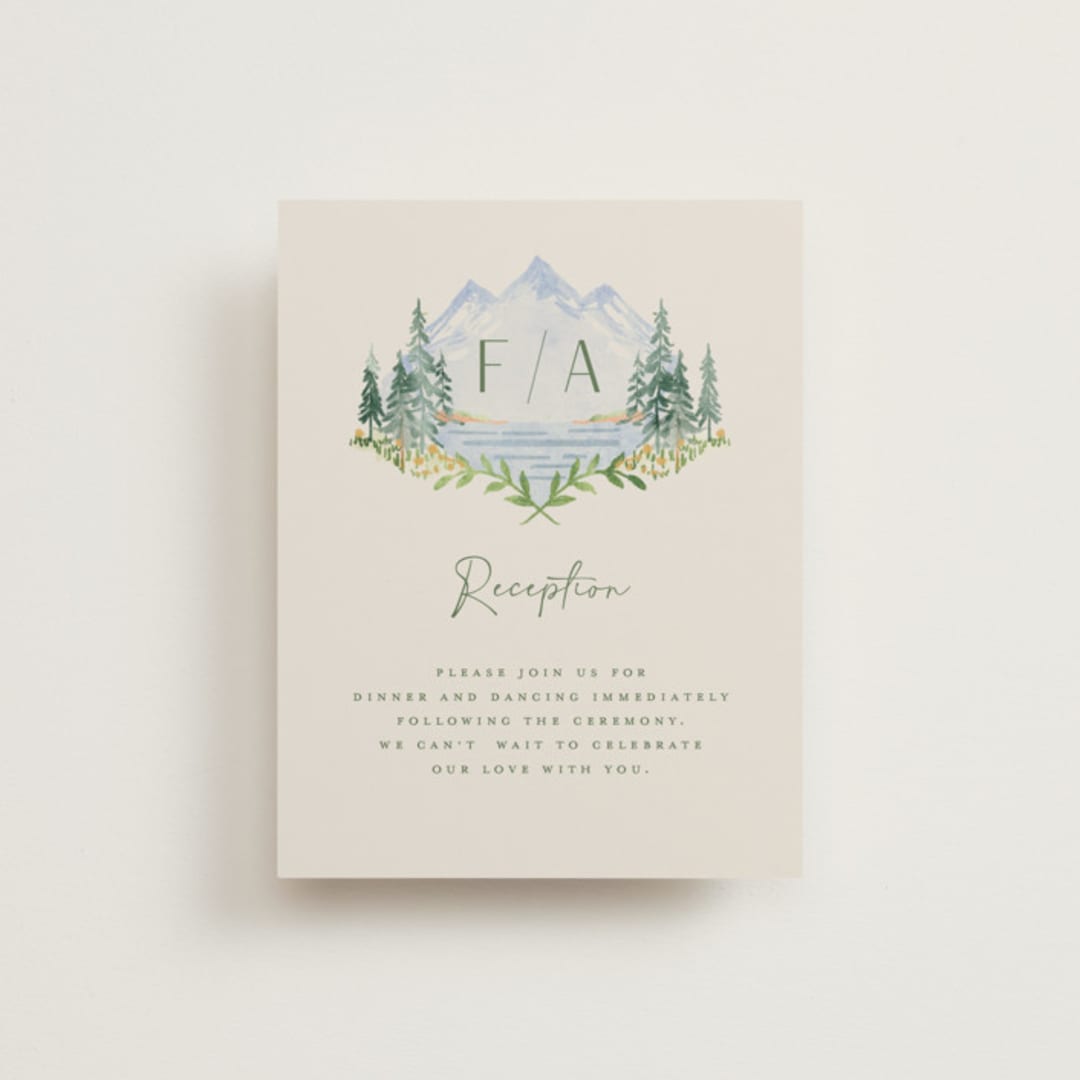 "Miniature Mountainscape" - Reception Cards in Summer by Petra Kern - Front