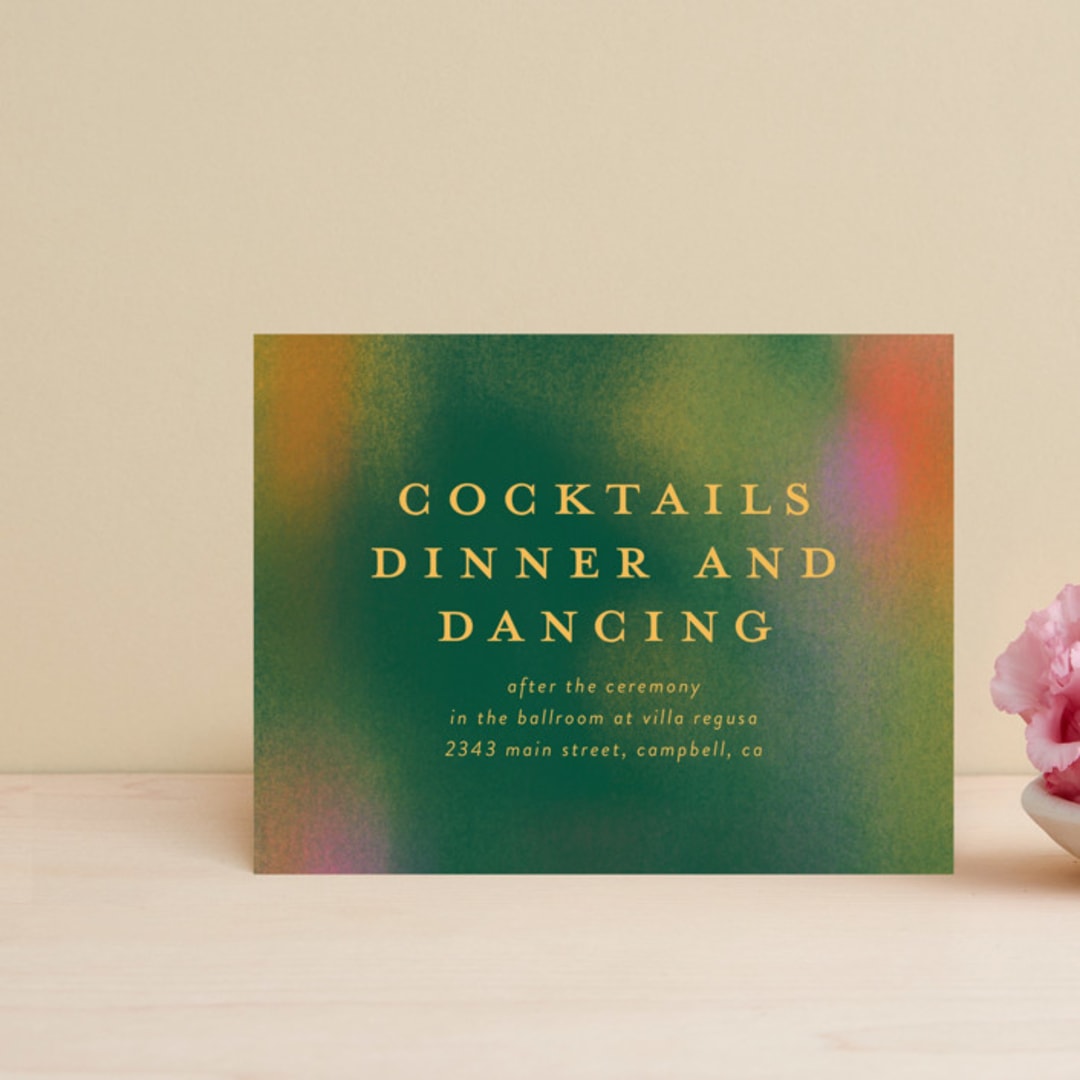 "Forest Love" - Reception Cards in Forest by Simona Camp - Front