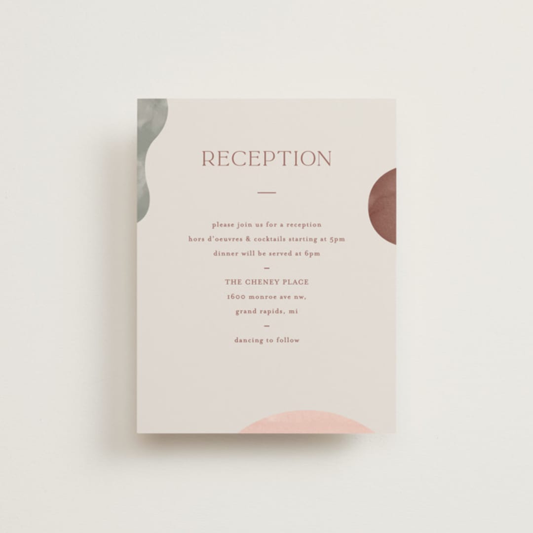 "Deconstruct" - Reception Cards in Coastal by Pixel and Hank - Front