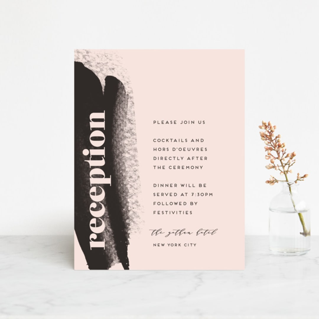 "Vignette" - Reception Cards in Cosmopolitan by silverscreen studio - Front