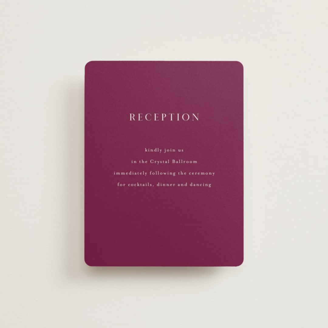 "veranda" - Reception Cards in Merlot by Angela Marzuki - Front