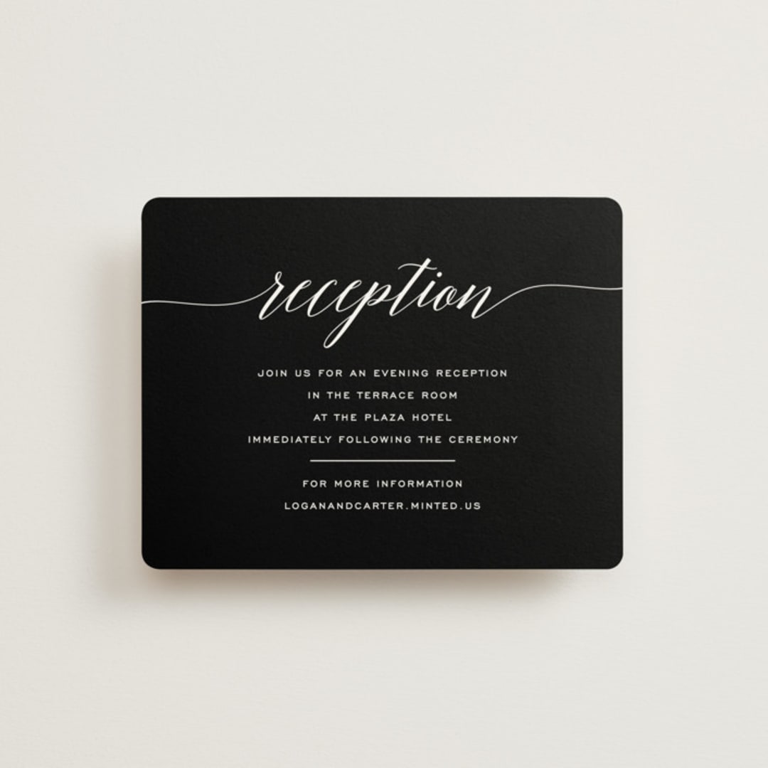 "Someone Like You" - Reception Cards in Tuxedo by Design Lotus - Front
