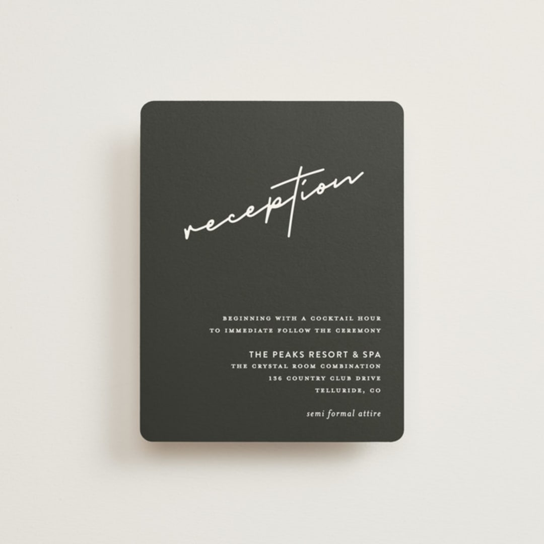 "As if a Dream" - Reception Cards in Cloud by Pine Street Creative - Front