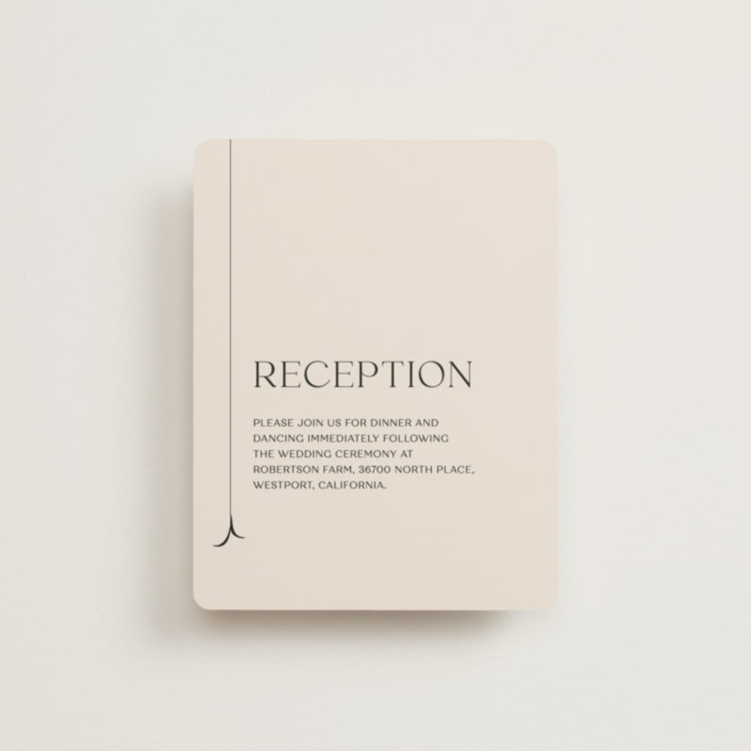 "Convergence" - Reception Cards in Cream by Annie Lowe - Front