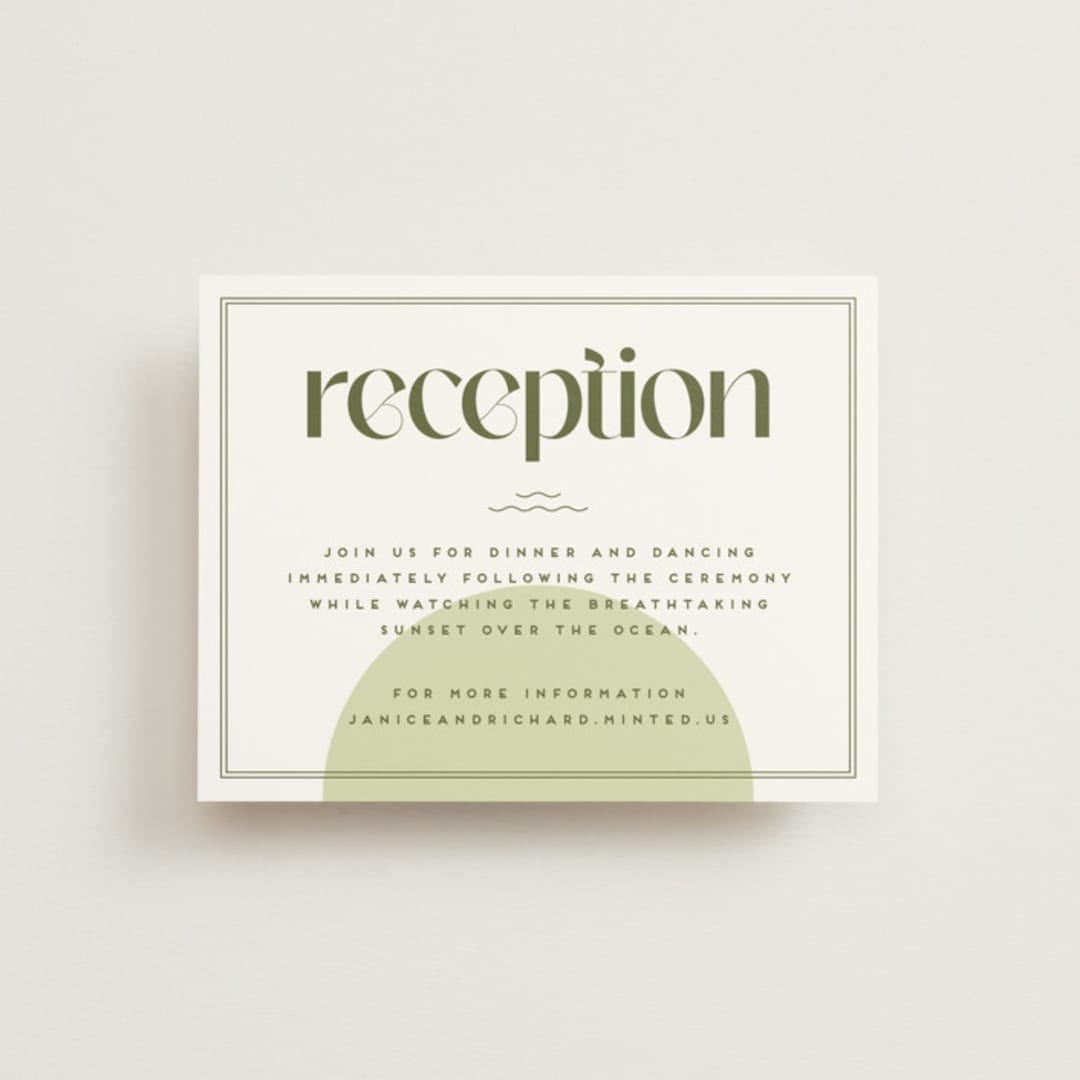 "News!" - Reception Cards in Kiwi by Claudia Orengo - Front