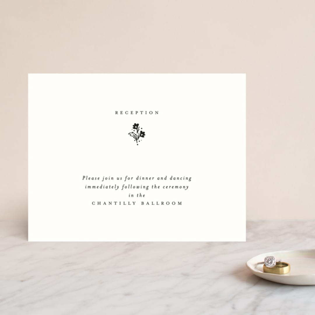 "Heirloom" - Reception Cards in Ink by Kimberly Morgan - Front