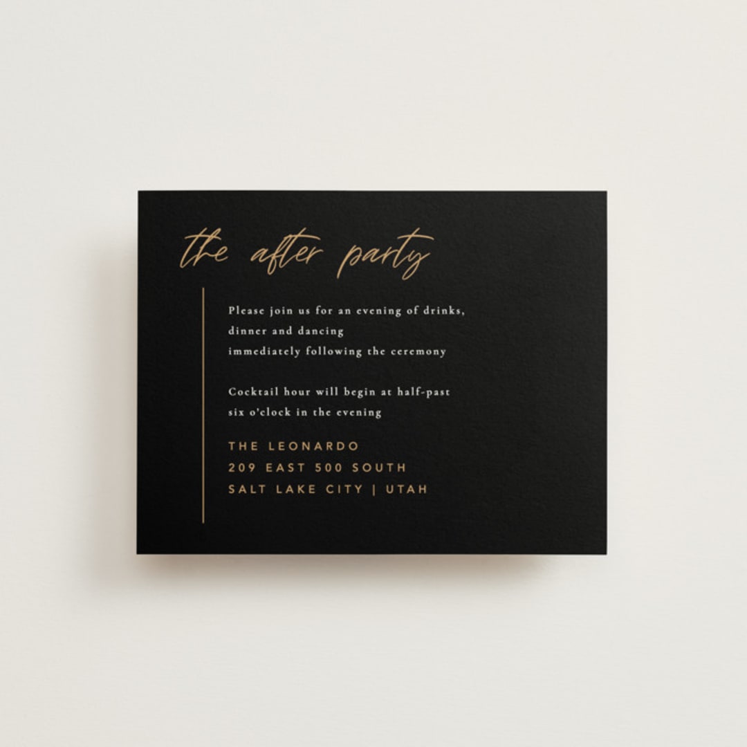 "love love love" - Reception Cards in Onyx by Robert and Stella - Front