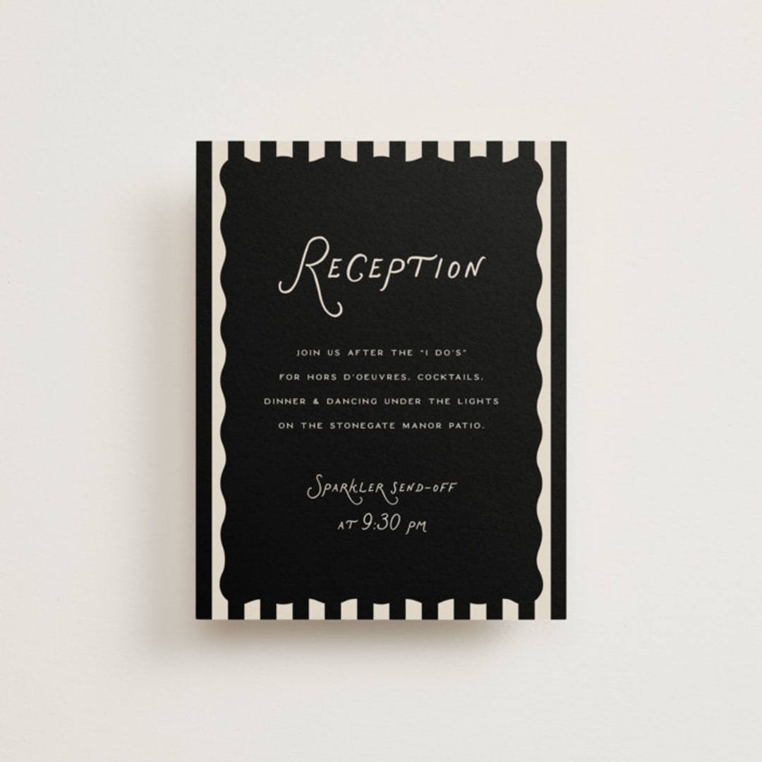 "Lovers" - Reception Cards in Shadow by Pixel and Hank - Front