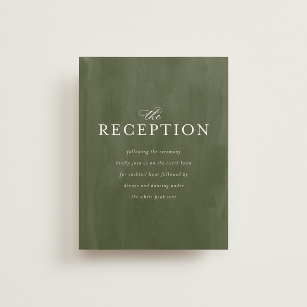 "petal toss" - Reception Cards in Cream by Angela Marzuki - Front