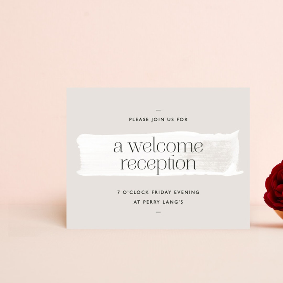 "Swoon" - Reception Cards in Cream by Lindsay Stetson Thompson - Front