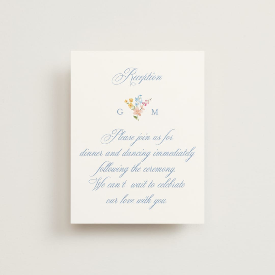 "Everlasting Romance" - Reception Cards in Meadow by Petra Kern - Front