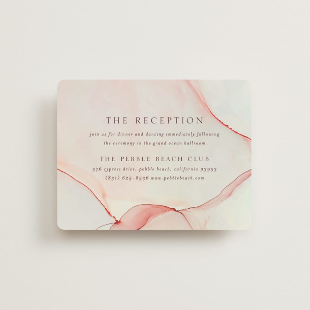 "opalescent" - Reception Cards in Chalcedony by Erin Deegan - Front