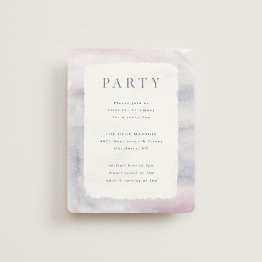 "Lavender fields" - Reception Cards in Lavender by Hooray Creative - Front