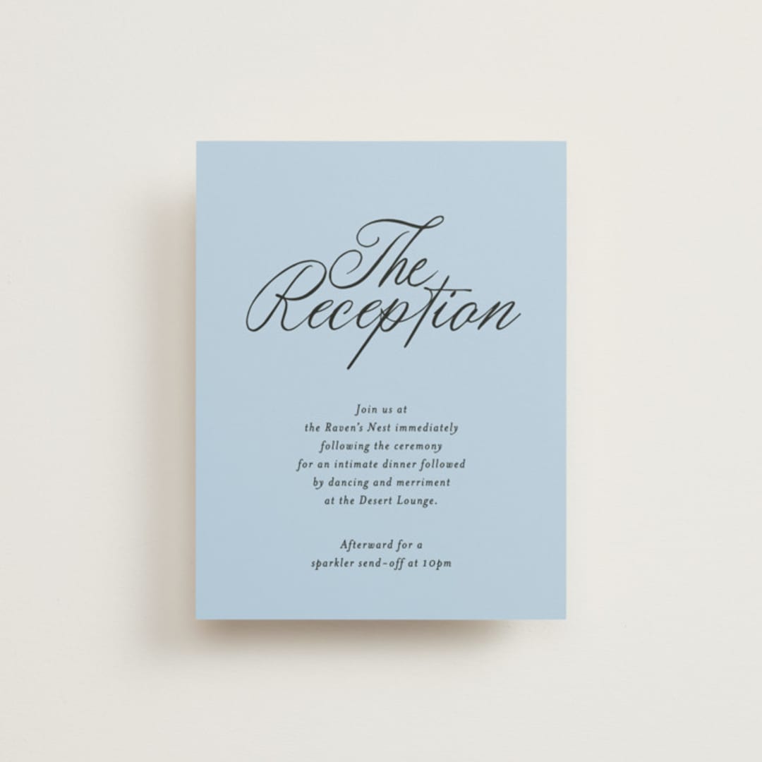 "Tarte Tatin" - Reception Cards in Sky by Blustery August - Front