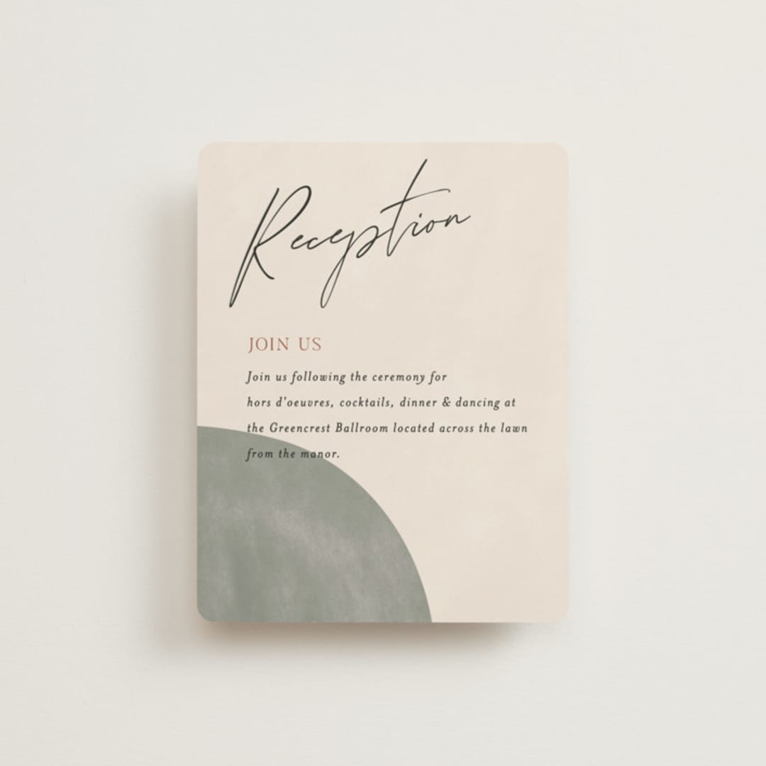 "Surface" - Reception Cards in West by Pixel and Hank - Front