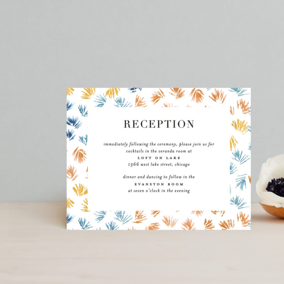 "Daydream" - Reception Cards in Honey by Beth Schneider - Front