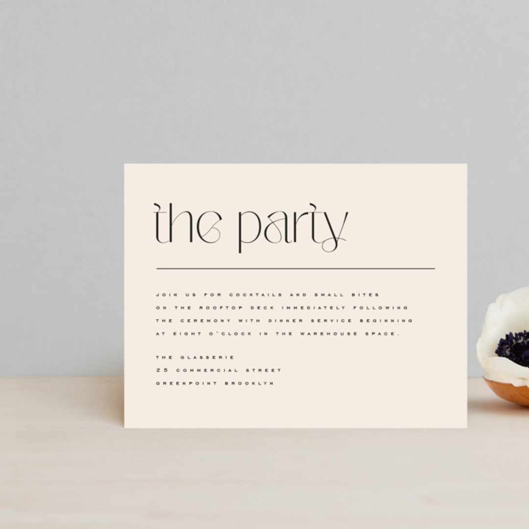 "Brooks" - Reception Cards in Vanilla by Kristie Kern - Front