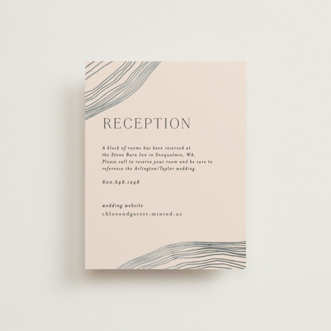 "Rings" - Reception Cards in Natural by Alethea and Ruth - Front