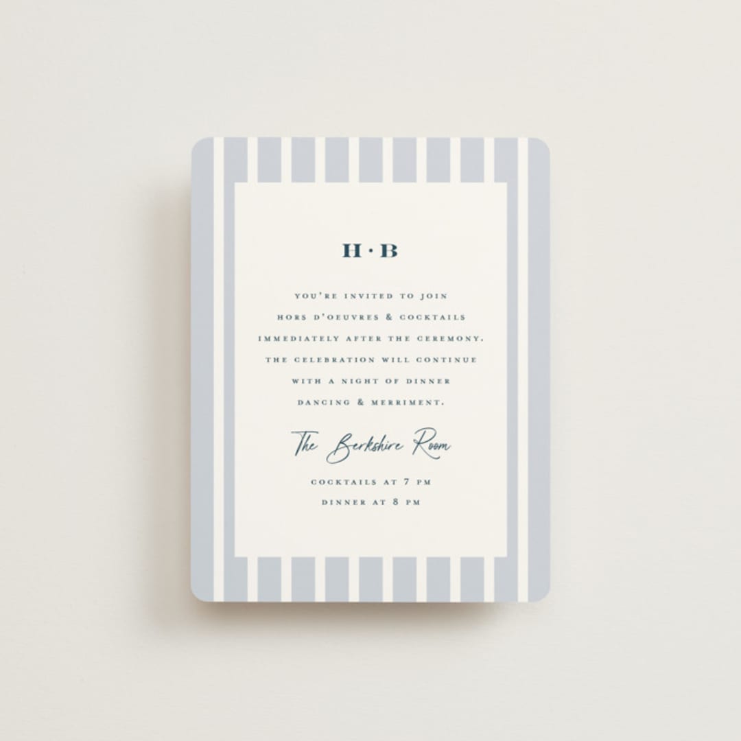 "melihrolo" - Reception Cards in Powder Blue by chocomocacino - Front