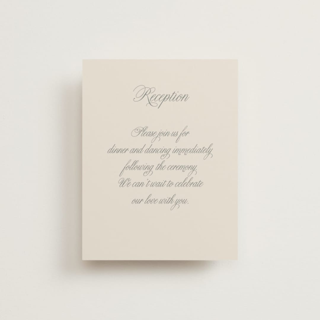 "Let's Say I Do" - Reception Cards in Ivory by Petra Kern - Front