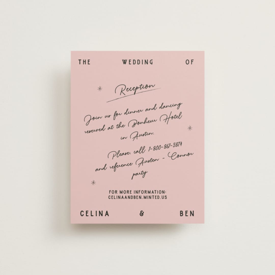 "Modern Fairy Tale" - Reception Cards in Linen by Helena Vitto - Front