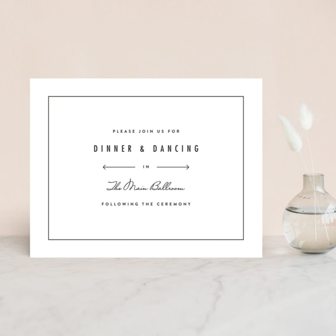 "Between the Lines" - Reception Cards in Blazer by Fine and Dandy Paperie - Front