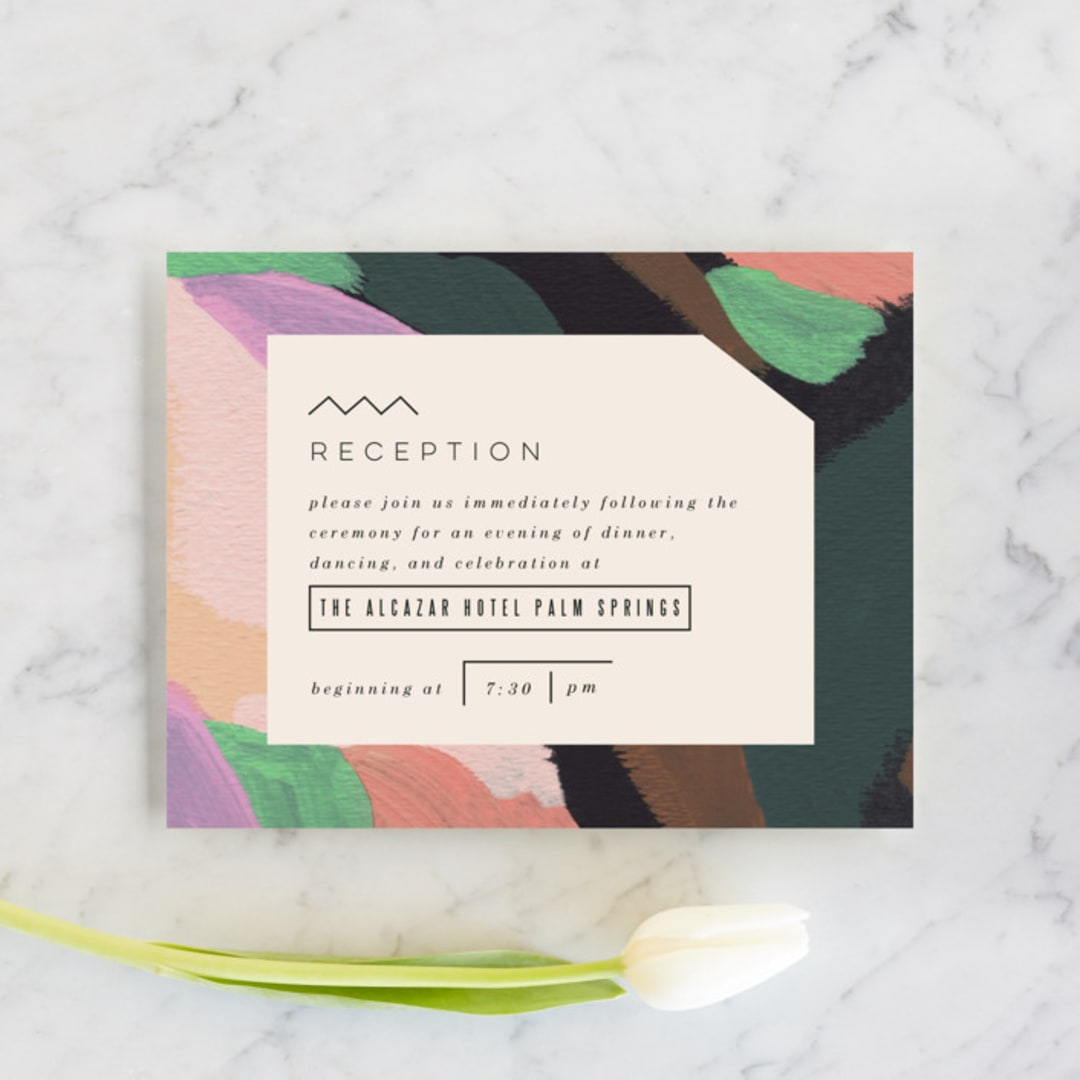 "adagio" - Reception Cards in Lilac by Meg Gleason - Front
