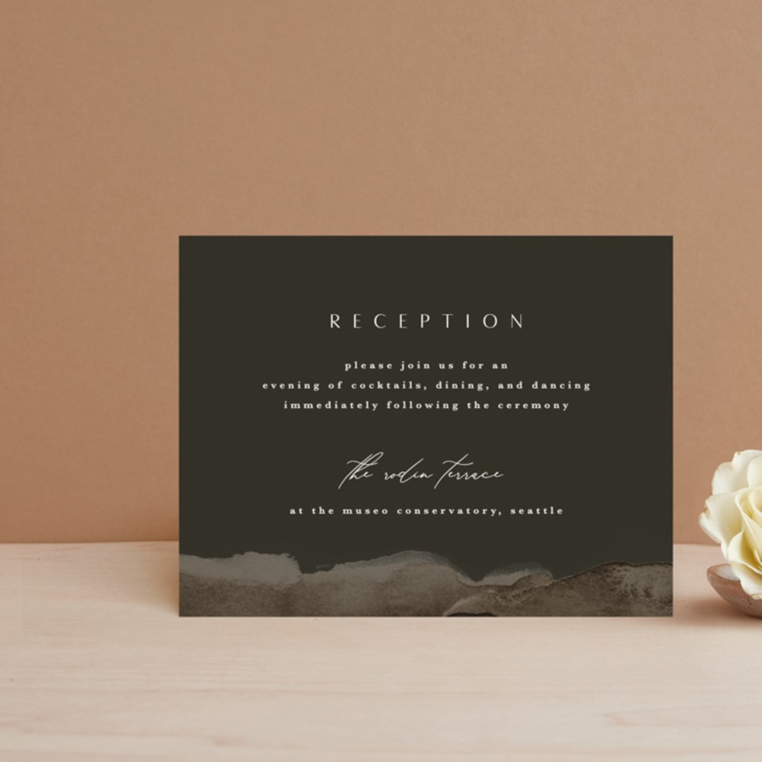 "ridge" - Reception Cards in Natural by Kate Ahn - Front
