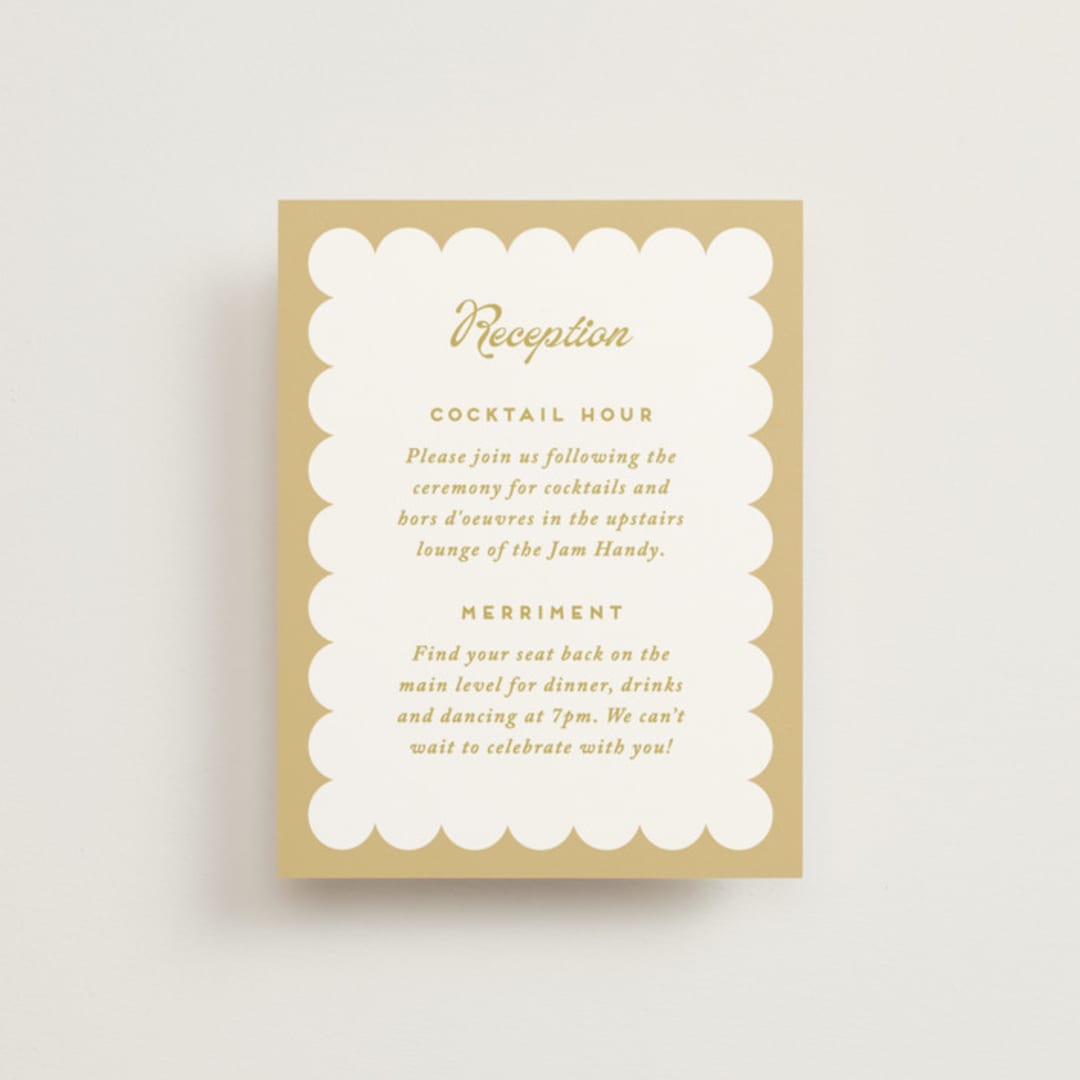 "Penumbra" - Reception Cards in Garden by Snow and Ivy - Front