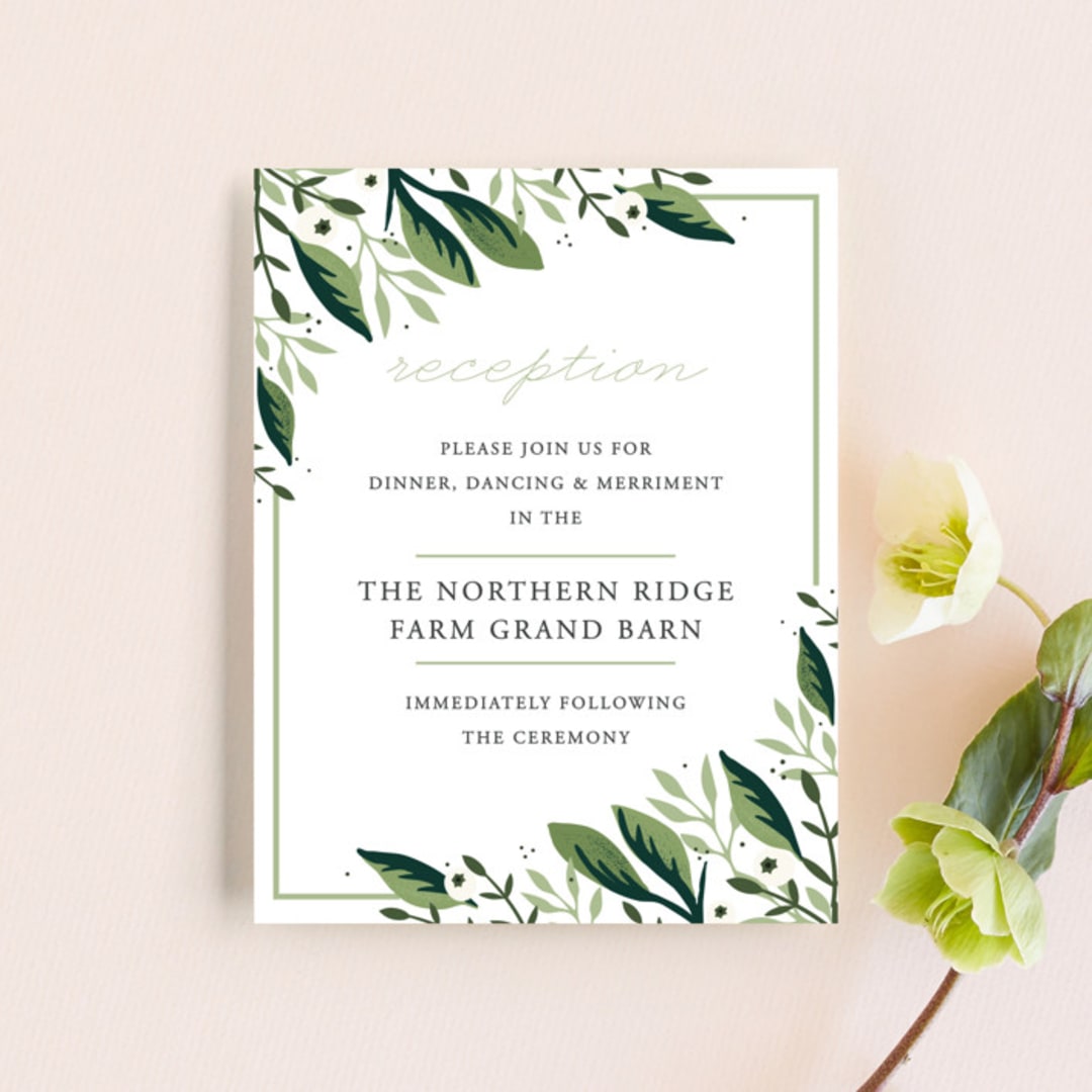 "Paradise" - Reception Cards in Forest by Oma N. Ramkhelawan - Front