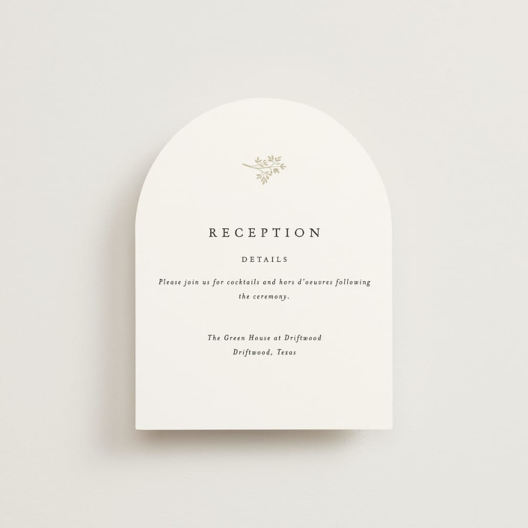 "Sense and Sensibility" - Reception Cards in Cloud by Design Lotus - Front